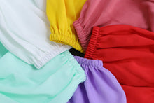 Load image into Gallery viewer, FANCYINN Women's Ruffle Off Shoulder Crop Top Strapless Short Sleeve Tie Blouse