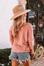 Load image into Gallery viewer, FANCYINN Women's Oversized Off Shoulder Pullover Tops Long Sleeve Loose Fit Waffle Knit Tops