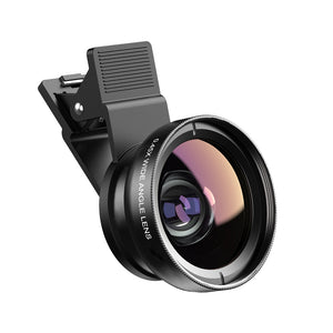 JERTHIS Pro Lens Kit for iPhone and Android, Macro and Wide Angle Lens with LED Light and Travel Case