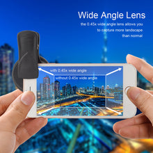 Load image into Gallery viewer, JERTHIS Pro Lens Kit for iPhone and Android, Macro and Wide Angle Lens with LED Light and Travel Case
