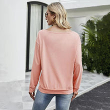Load image into Gallery viewer, FANCYINN Women Sweatershirt Halloween Pumpkin Printed Off Shoulder Pullover Casual Graphic Fall Long Sleeve T Shirt Tops
