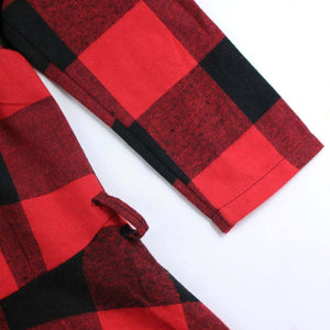 Ladies Autumn Plaid Checks Slim Long Sleeve Casual Mini Tunic Shirt Tartan Dress