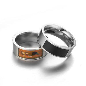 JERTHIS Waterproof Ceramic NFC Ring, NFC Forum Type 2 215 496 bytes Chip Universal for Mobile Phone