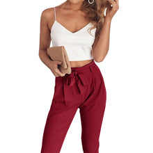 Load image into Gallery viewer, Women 2Pcs Set Skinny Crop Top Slim Trousers Sleeveless Jumpsuit Mini Playsuit
